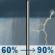 Thursday: Showers and possibly a thunderstorm. High near 83. Chance of precipitation is 90%. Thursday: Showers and possibly a thunderstorm. High near 83. Chance of precipitation is 90%.